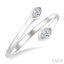 Marquise Shape Bezel Coil Diamond Fashion Ring