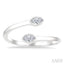Marquise Shape Bezel Coil Diamond Fashion Ring