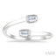 Emerald Shape Bezel Coil Diamond Fashion Ring