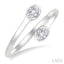 Oval Shape Bezel Coil Diamond Fashion Ring