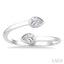 Pear Shape Bezel Coil Diamond Fashion Ring