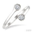 Round Shape Bezel Coil Diamond Fashion Ring