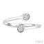 Round Shape Bezel Coil Diamond Fashion Ring