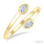 Pear Shape Bezel Coil Diamond Fashion Ring