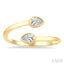 Pear Shape Bezel Coil Diamond Fashion Ring