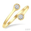 Round Shape Bezel Coil Diamond Fashion Ring
