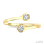 Round Shape Bezel Coil Diamond Fashion Ring