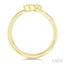 Round Shape Bezel Coil Diamond Fashion Ring