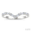 Chevron Baguette Diamond Stackable Fashion Ring