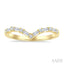 Chevron Baguette Diamond Stackable Fashion Ring