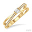 Criss Cross Baguette Diamond Fashion Ring