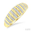 Ribbed Diamond Fashion Dome Ring