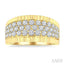 3 Row Diamond Wide Band