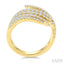 Feather Pave-Set Diamond Fashion Ring