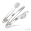 Marquise Shape Bezel Double Coil Diamond Fashion Ring