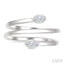 Marquise Shape Bezel Double Coil Diamond Fashion Ring