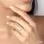 Emerald Shape Bezel Double Coil Diamond Fashion Ring