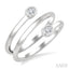 Oval Shape Bezel Double Coil Diamond Fashion Ring