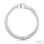 Round Shape Bezel Double Coil Diamond Fashion Ring