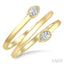 Pear Shape Bezel Double Coil Diamond Fashion Ring