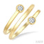 Round Shape Bezel Double Coil Diamond Fashion Ring