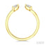 Triple Heart Diamond Fashion Open Ring