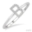 Block 'B' Initial Diamond Ring