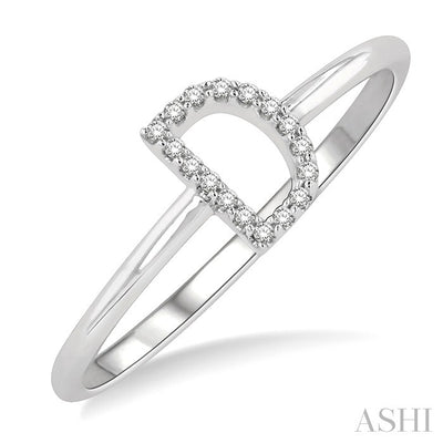 Block 'D' Initial Diamond Ring