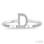 Block 'D' Initial Diamond Ring