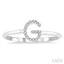 Block 'G' Initial Diamond Ring
