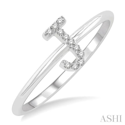 Block 'J' Initial Diamond Ring