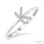 Block 'K' Initial Diamond Ring