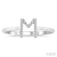 Block 'M' Initial Diamond Ring