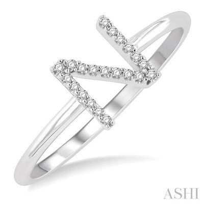 Block 'N' Initial Diamond Ring