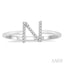 Block 'N' Initial Diamond Ring