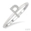 Block 'P' Initial Diamond Ring