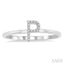 Block 'P' Initial Diamond Ring