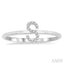 Block 'S' Initial Diamond Ring