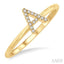 Block 'A' Initial Diamond Ring
