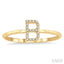 Block 'B' Initial Diamond Ring
