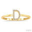 Block 'D' Initial Diamond Ring
