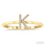 Block 'K' Initial Diamond Ring