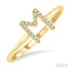 Block 'M' Initial Diamond Ring