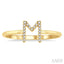 Block 'M' Initial Diamond Ring