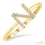 Block 'N' Initial Diamond Ring
