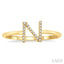 Block 'N' Initial Diamond Ring