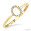Block 'O' Initial Diamond Ring