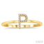 Block 'P' Initial Diamond Ring