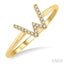 Block 'W' Initial Diamond Ring