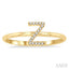 Block 'Z' Initial Diamond Ring